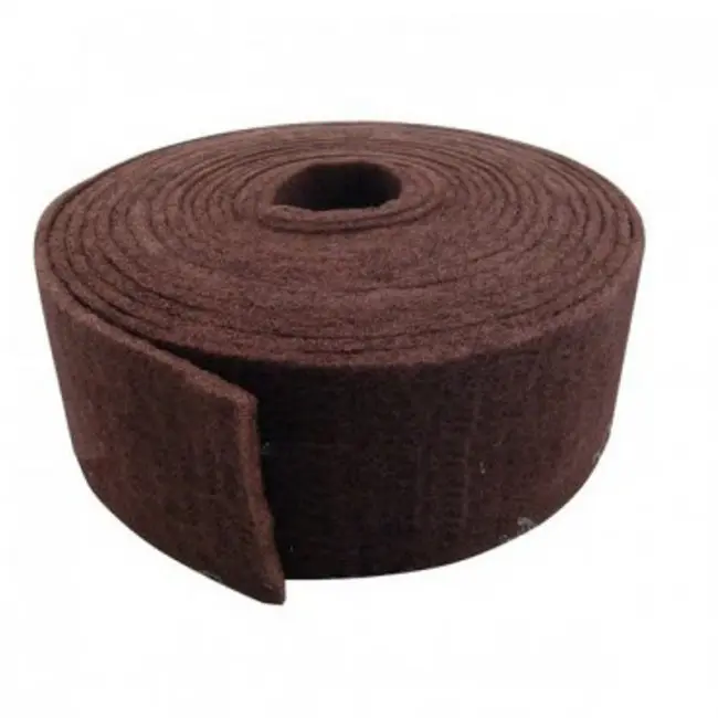 ROLLO FIBRA ABRASIVO ROJA ANCHO 0,25 x 10 MTS  GR. 120